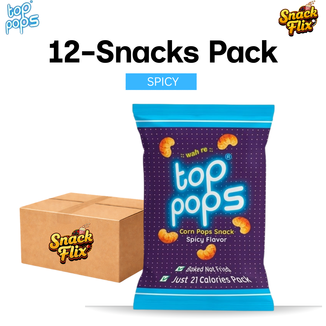 Top Pops โ Spicy (Blue) | 12 Snack Packs ๐ถ๏ธ๐ฝ