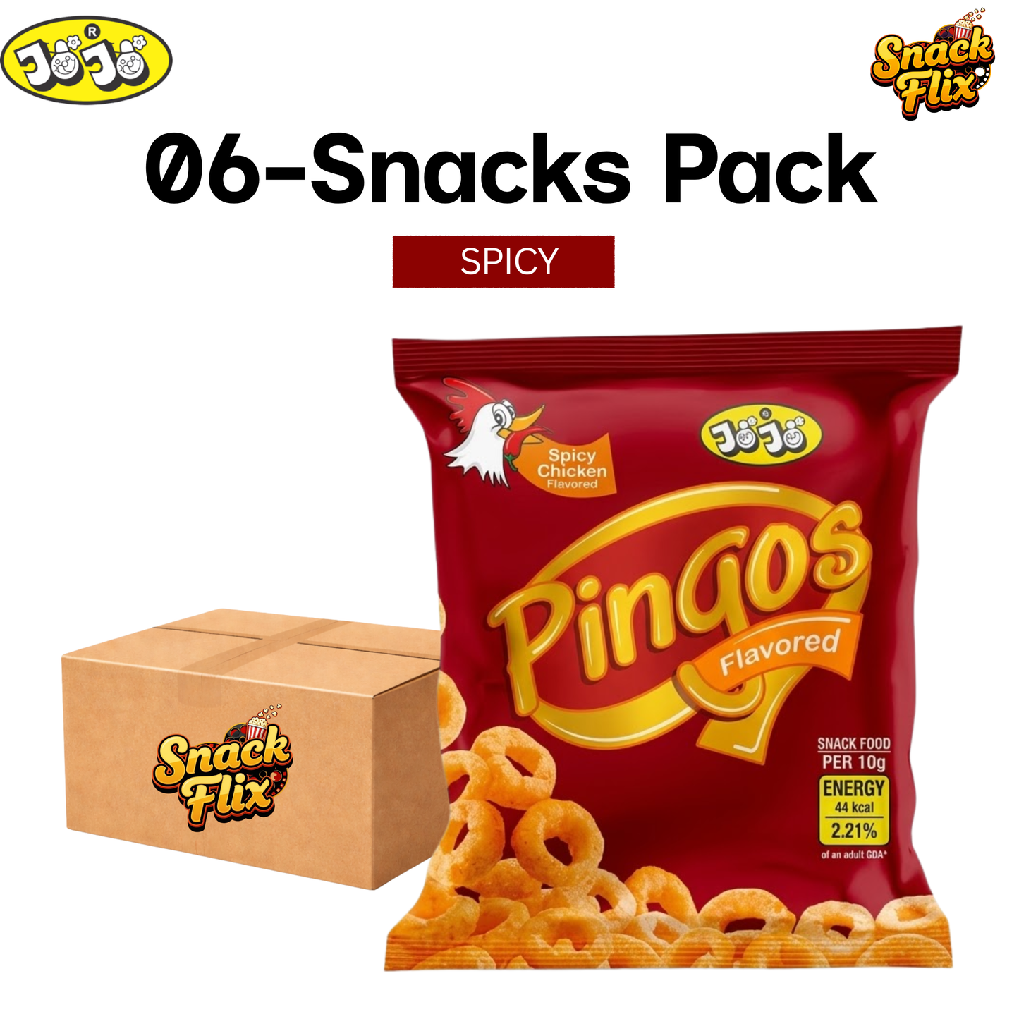 Pingos Spicy Chicken – JoJo | 06 Big Packs 🌶️🍗