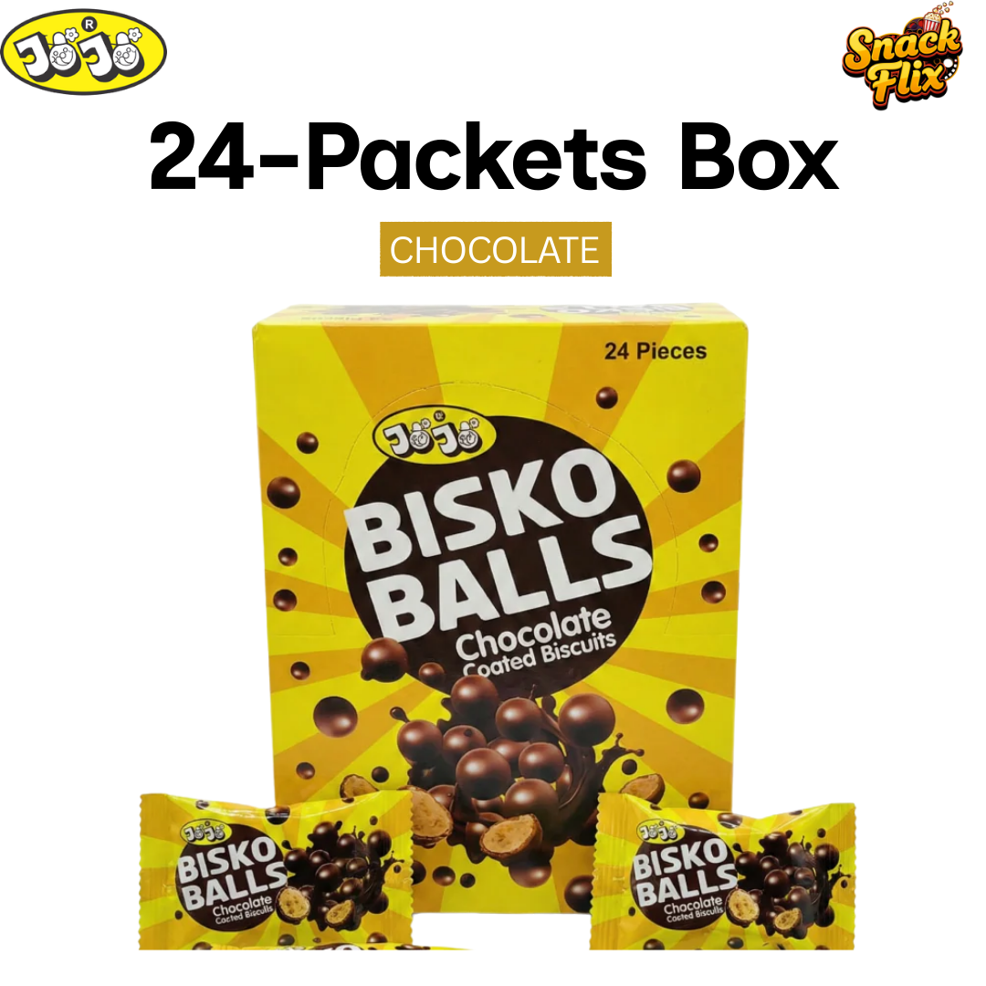 Bisco Balls – 24 Packets Box | Chocolate Biscuit Bites 🍫✨