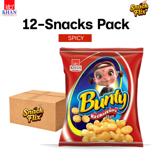 Bunty Pops – Fun Savory Puff Pops | 12 Snack Packs 🍿✨