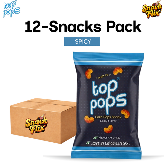 Top Pops – Spicy (Blue) | 12 Snack Packs 🌶️🌽