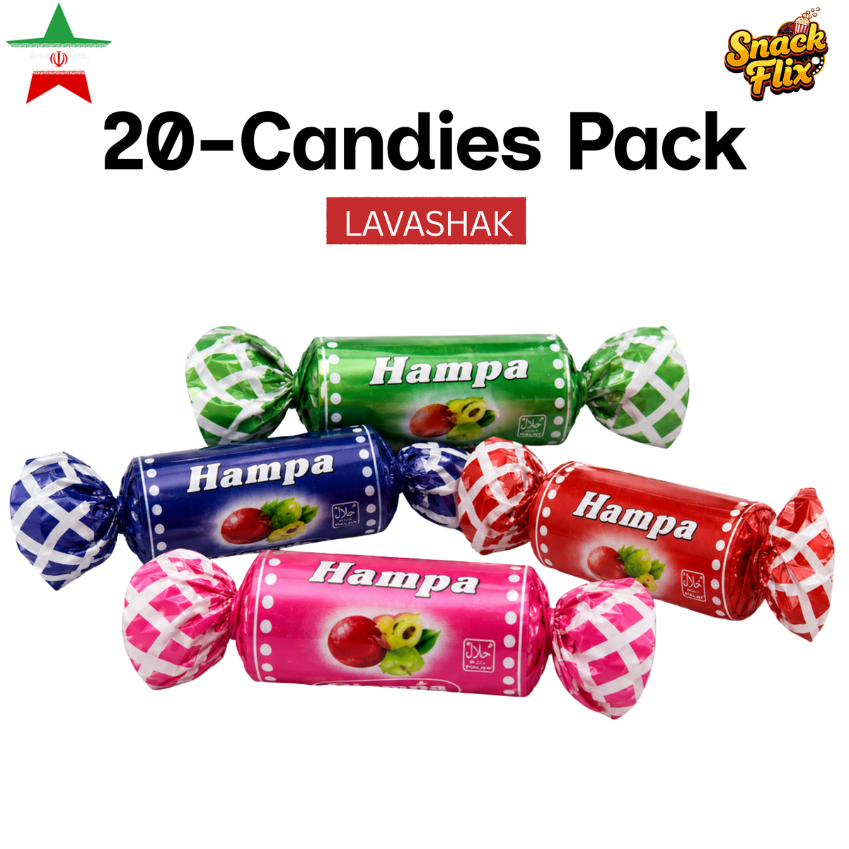 Hampa Candy - Classic Lavashak -  Pack of 20 Candies🤩