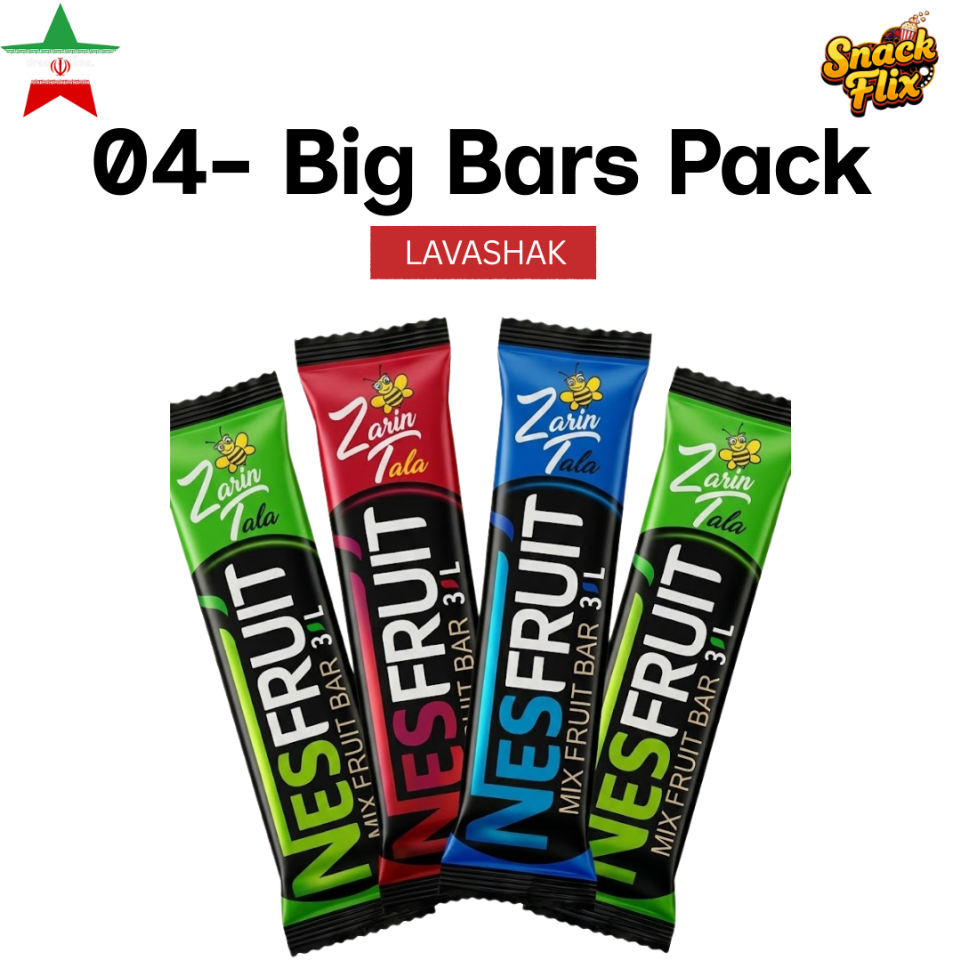 Nesfruit Lavashak Big Bars Mix Flavors - Zarin Tala