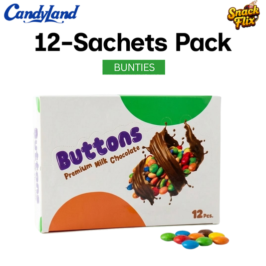 Buttons – CandyLand | 12 Packets Box 🍫🌈