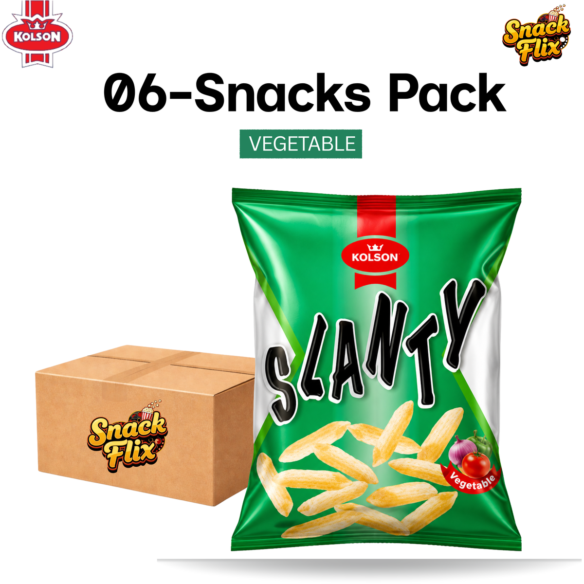 Slanty Green – Kolson | 6 Snack Packs 🟢🥦