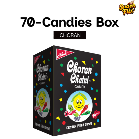 Chooran Chatni Candy– 70 Pieces Box | Centre-Filled ⚫✨