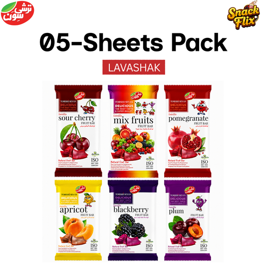 Lavashak Sheets Pack of 05 -  Mix Flavors - Torshi Sevan