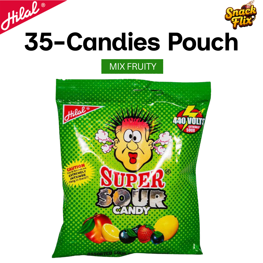 Super Sour Candy - 35 Candies Pouch - Hilal