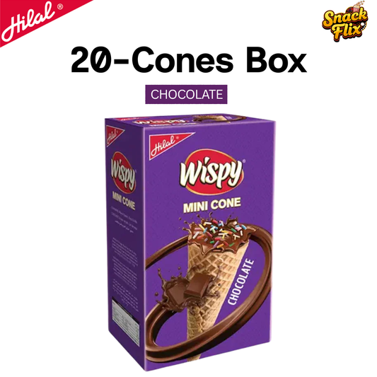 Wispy Cones Chocolate – Hilal | 20 Cones Box 🍫🍦
