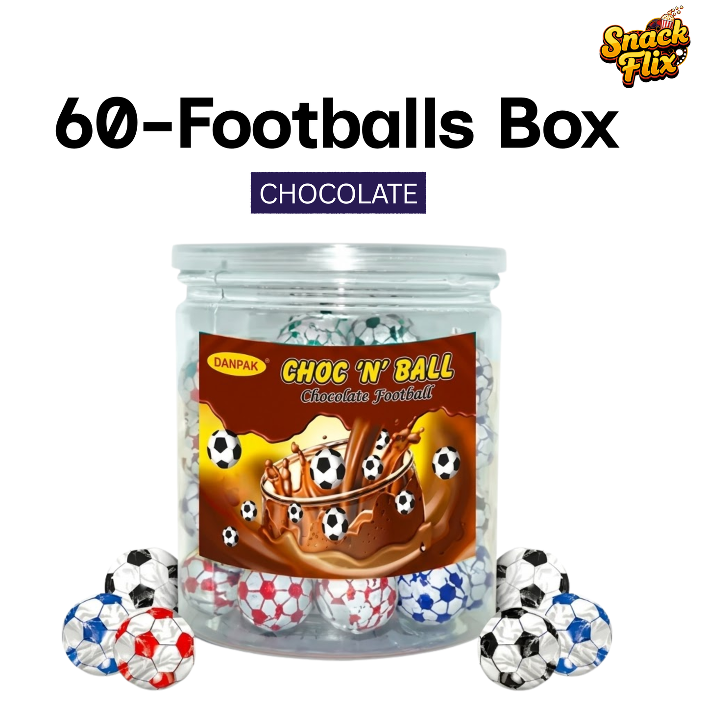 Chocolate Footballs – Mini Chocolate Balls | 60 Pieces ⚽🍫✨