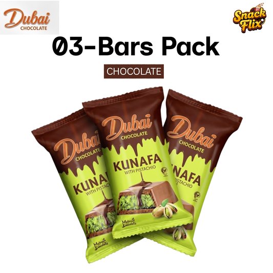 Dubai Kunafa Chocolate Viral of 2025🌴- Pack of 03
