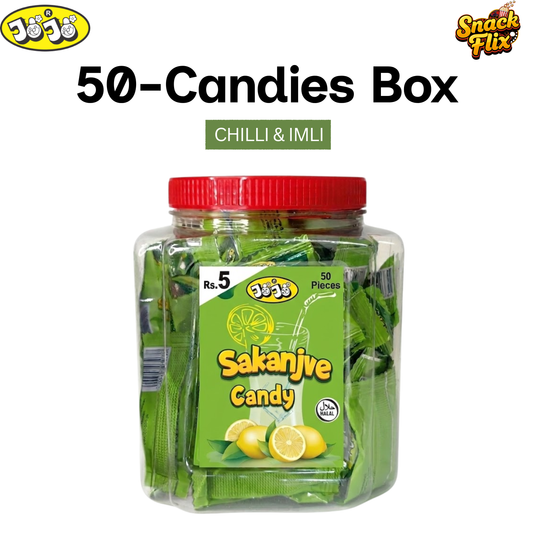 Jojo Sakanjve Candy (50 Candies Jar) | Tangy Lemon Flavor 🍋