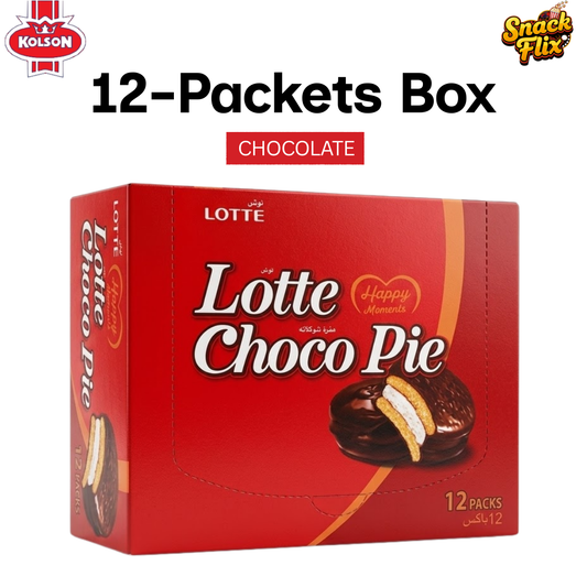 Lotte Choco Pie –12 Snack Packs 🍫✨