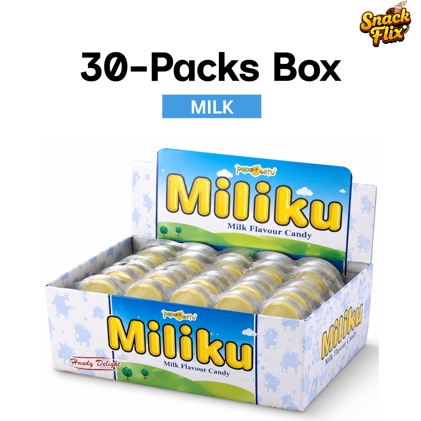 Miliku Milk Flavour Candy – 30 Packs Box 🥛