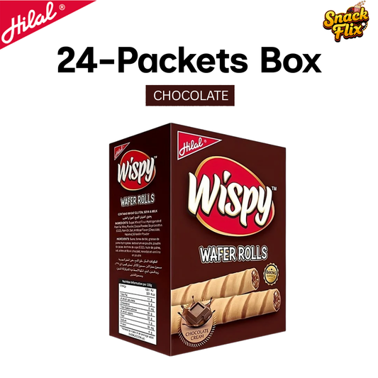 Wispy Chocolate Wafer Rolls – 24 Packets Box🍫✨
