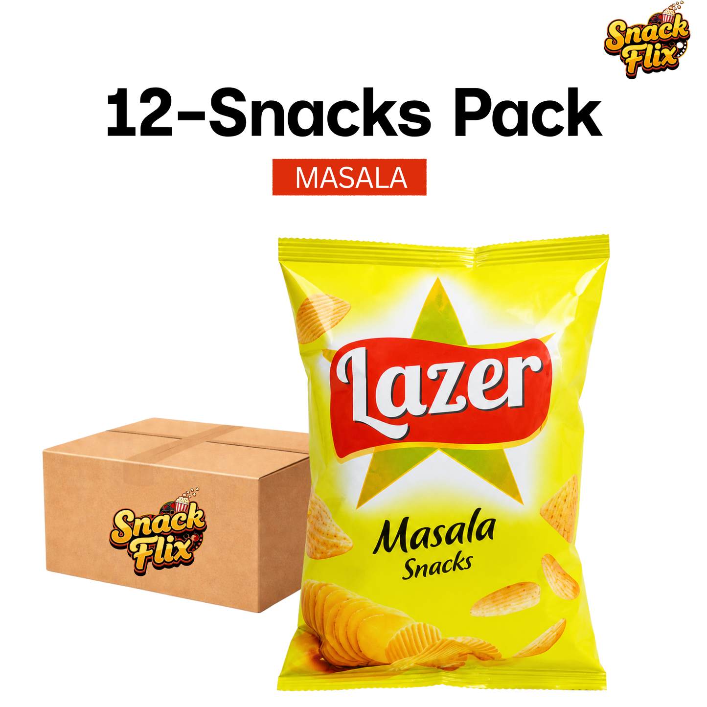 Lazer Masala Snacks – 12 Packs 🌶️