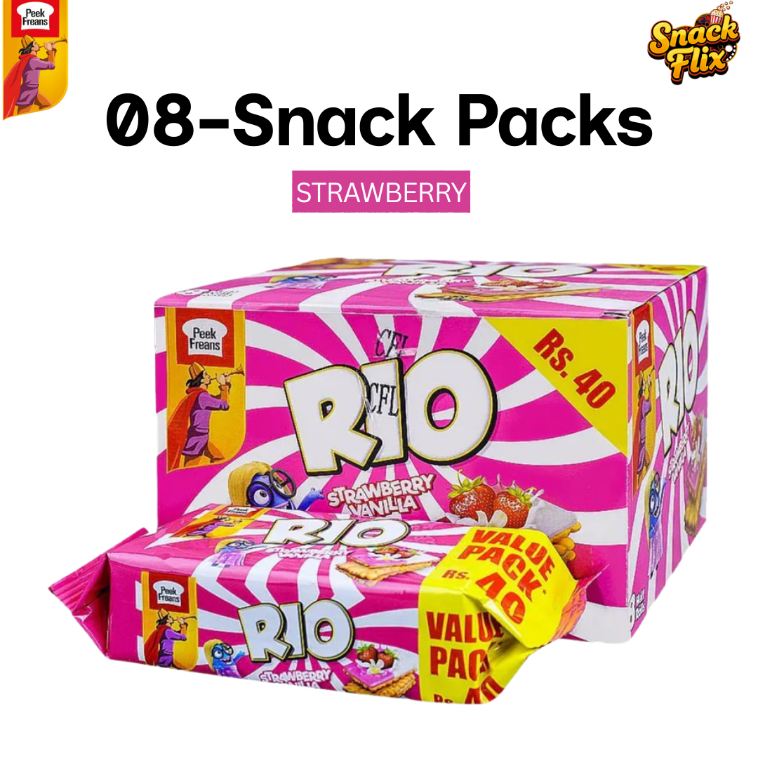 RIO – Strawberry Biscuits | 8 Snack Packs 🍓✨