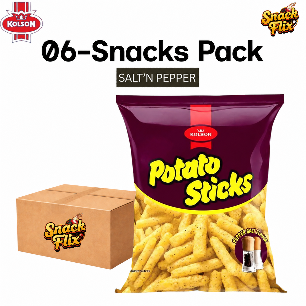 Potato Sticks – Kolson | 06 Snack Packs 🥔✨